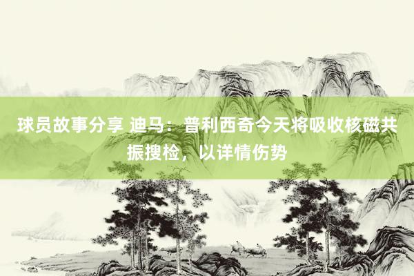 球员故事分享 迪马：普利西奇今天将吸收核磁共振搜检，以详情伤势