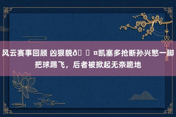 风云赛事回顾 凶狠貌😤凯塞多抢断孙兴慜一脚把球踢飞，后者被掀起无奈跪地