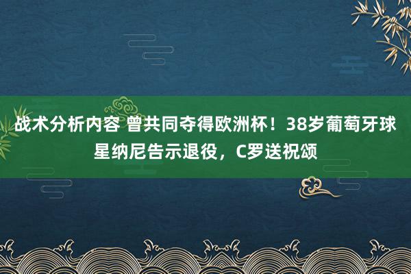 战术分析内容 曾共同夺得欧洲杯！38岁葡萄牙球星纳尼告示退役，C罗送祝颂